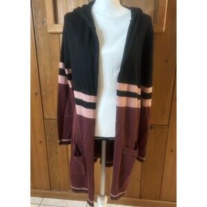 Ultra Flirt Women’s Hooded Cardigan. XL. Pockets. Long Sleeve.